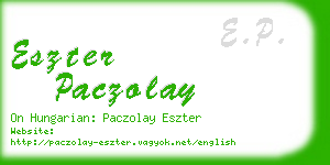 eszter paczolay business card